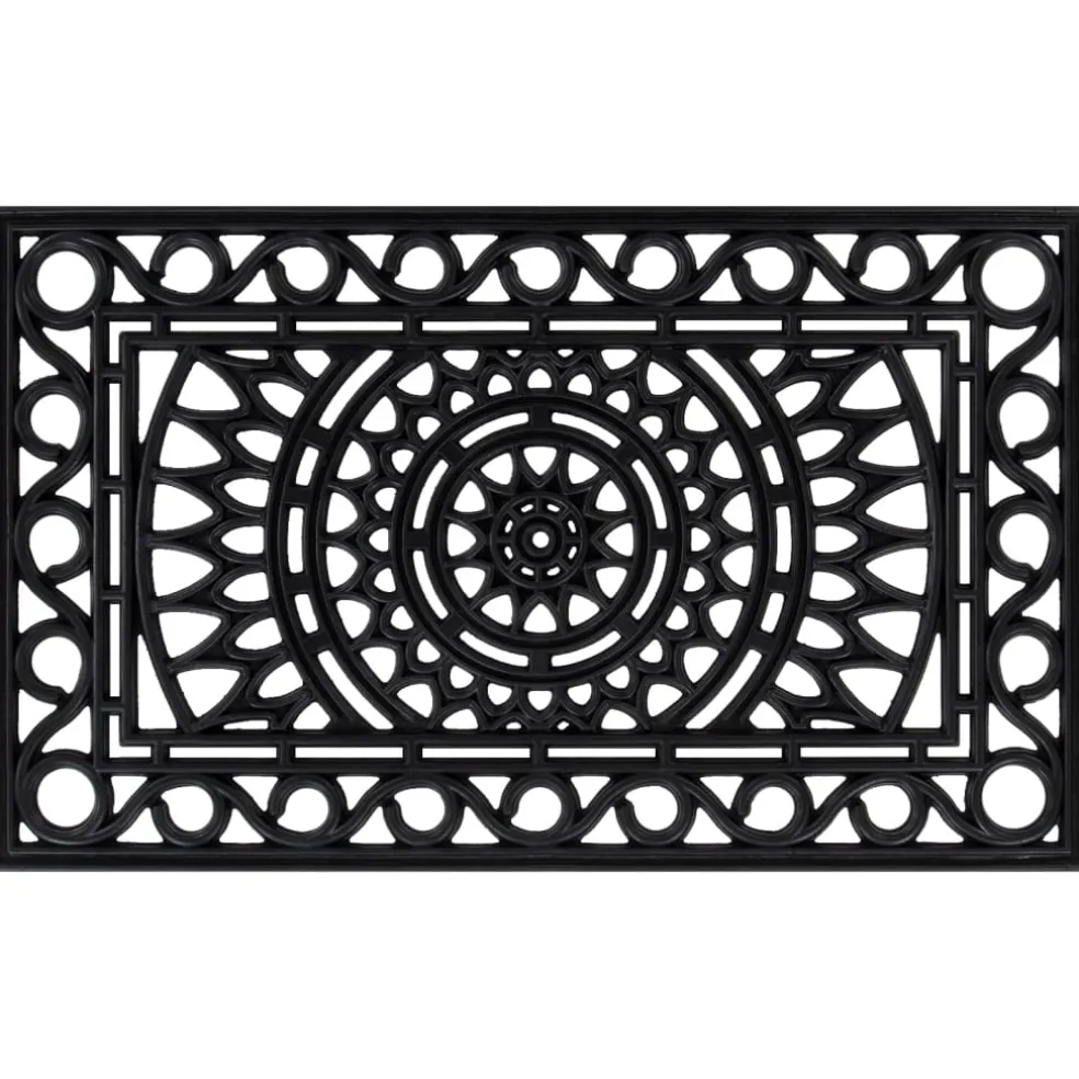 vidaXL Deurmat rechthoekig 45x75 cm rubber