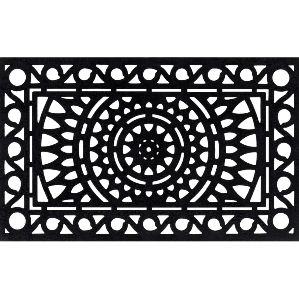 vidaXL Deurmat rechthoekig 45x75 cm rubber