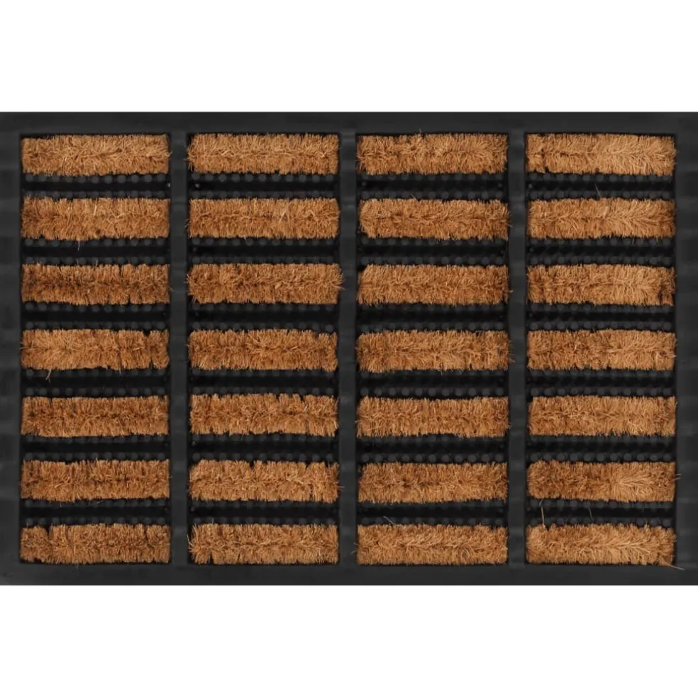 vidaXL Deurmat rechthoekig 40x60 cm rubber en kokosvezel