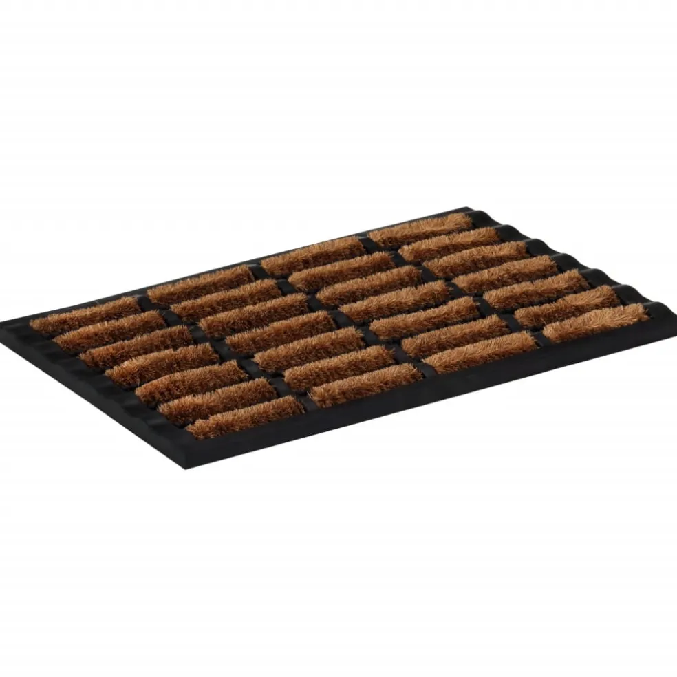 vidaXL Deurmat rechthoekig 40x60 cm rubber en kokosvezel