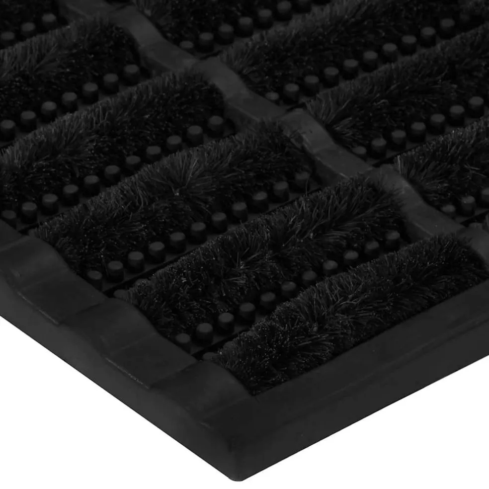 vidaXL Deurmat rechthoekig 45x75 cm rubber en kokosvezel