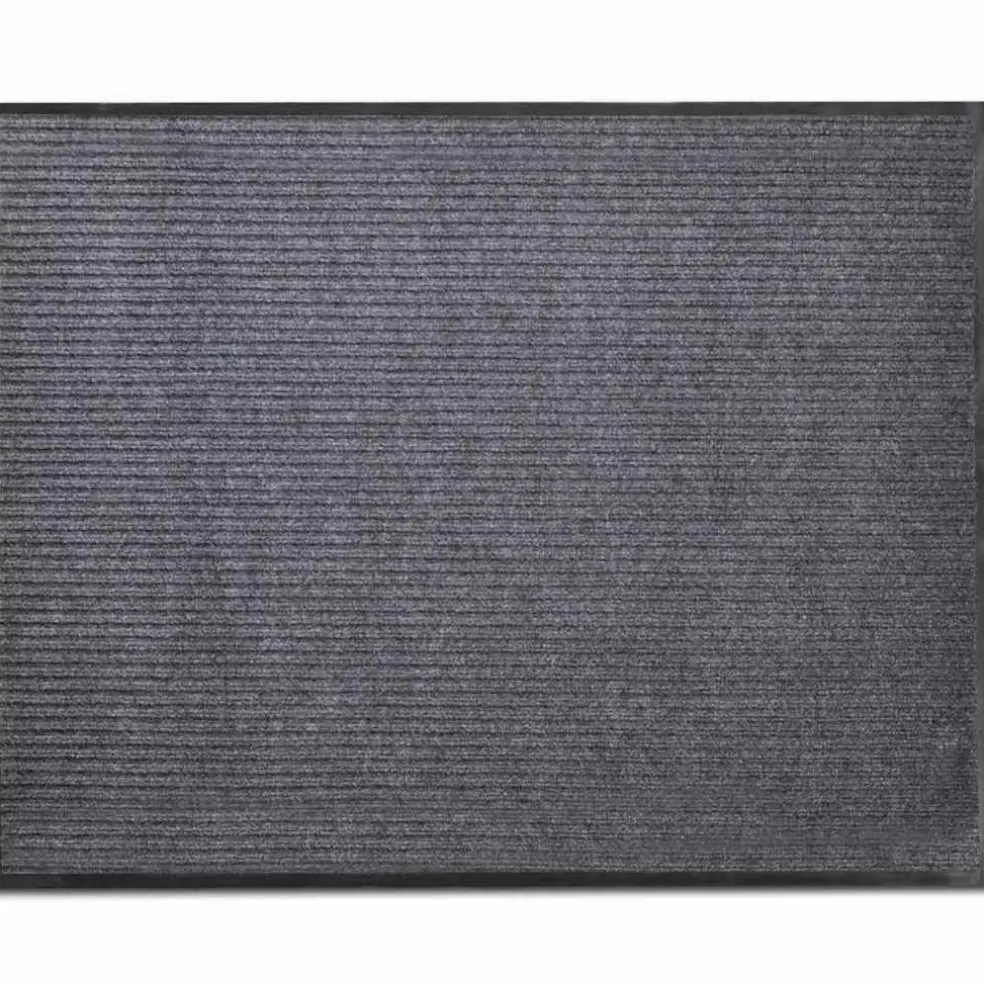 vidaXL Deurmatten 2 st 90x60 cm PVC grijs