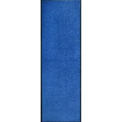 vidaXL Deurmat wasbaar 60x180 cm blauw