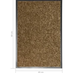 vidaXL Deurmat wasbaar 40x60 cm bruin