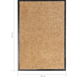 vidaXL Deurmat wasbaar 40x60 cm crème