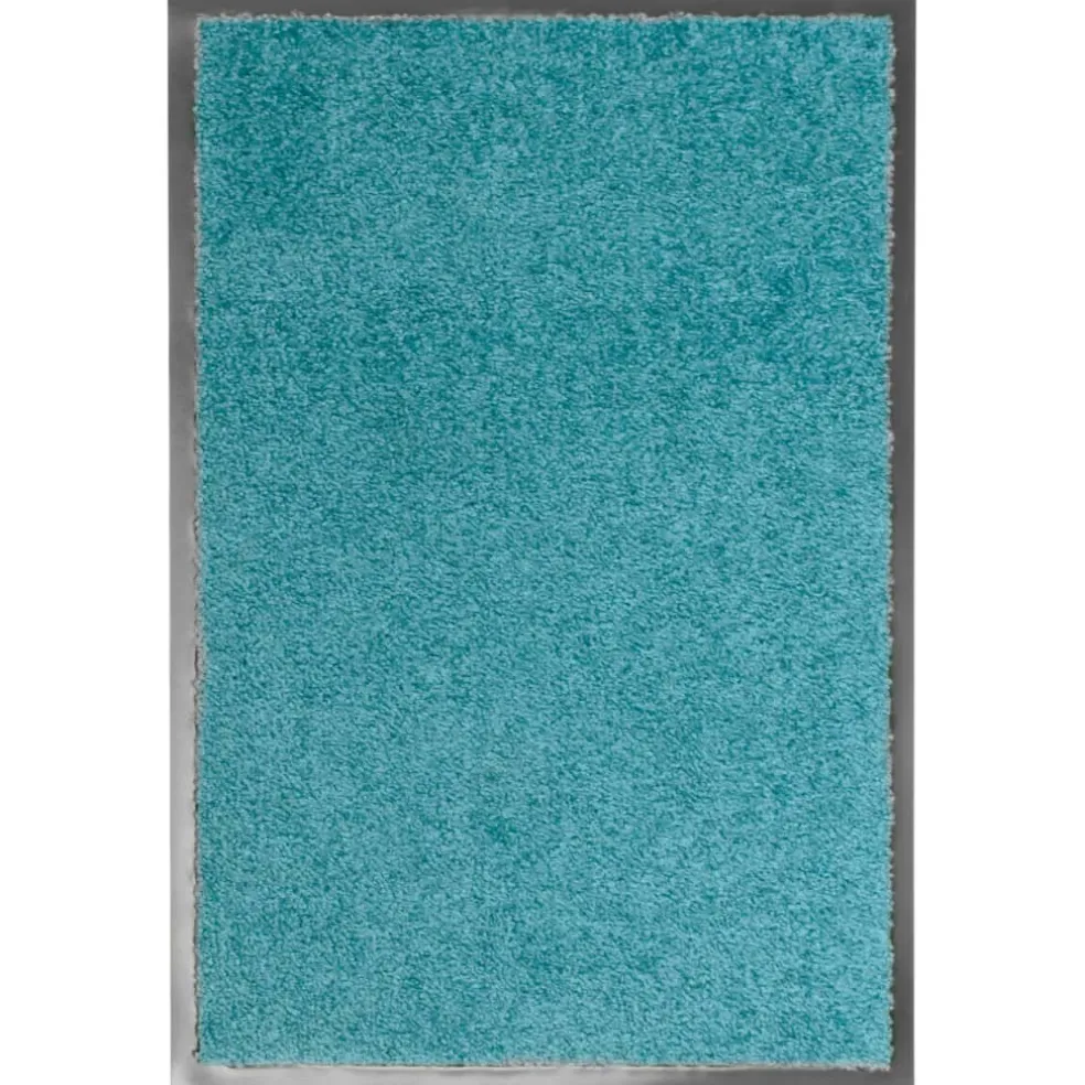 vidaXL Deurmat wasbaar 40x60 cm cyaan
