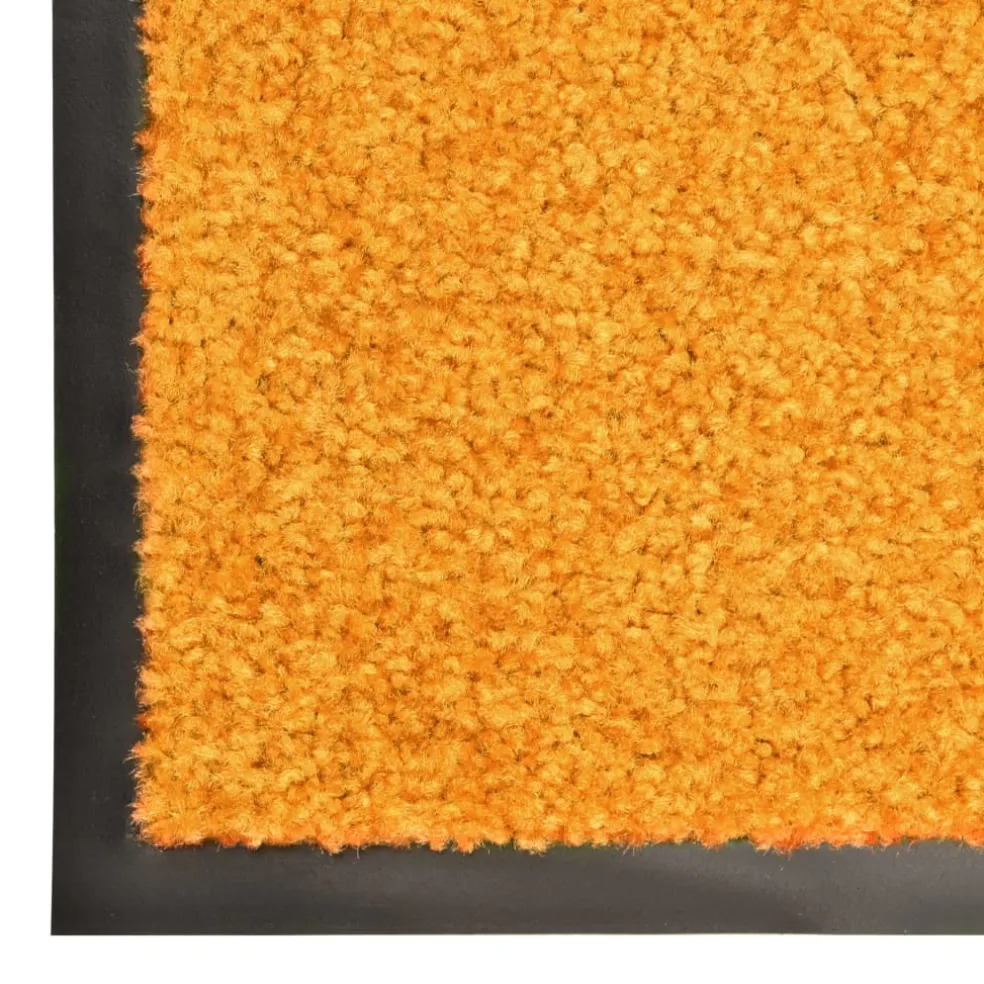 vidaXL Deurmat wasbaar 60x90 cm oranje
