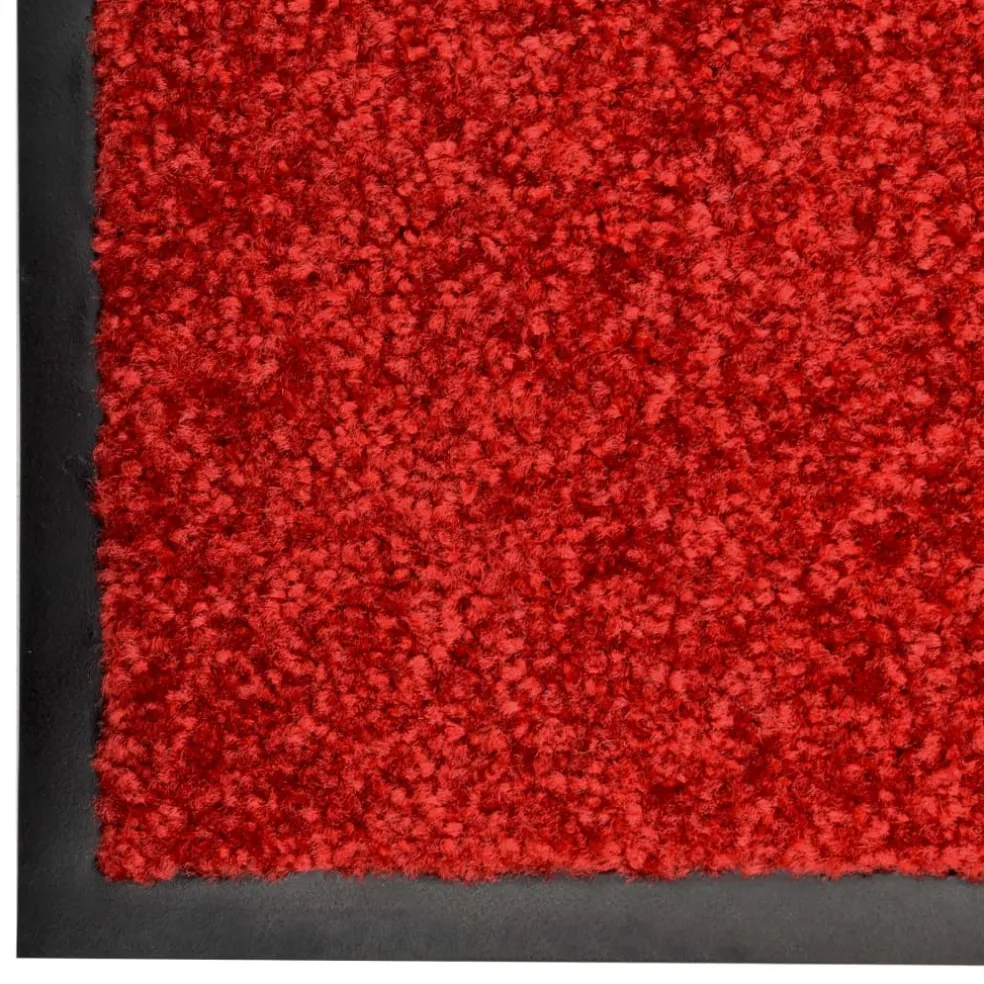 vidaXL Deurmat wasbaar 40x60 cm rood