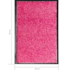 vidaXL Deurmat wasbaar 40x60 cm roze