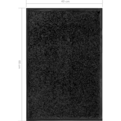 vidaXL Deurmat wasbaar 40x60 cm zwart