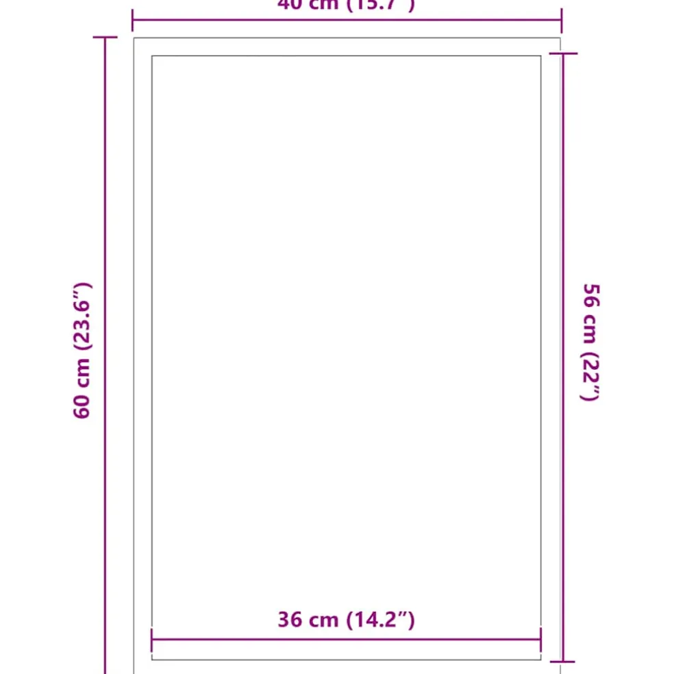 vidaXL Deurmat 40x60 cm antracietkleurig