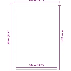 vidaXL Deurmat 40x60 cm blauw
