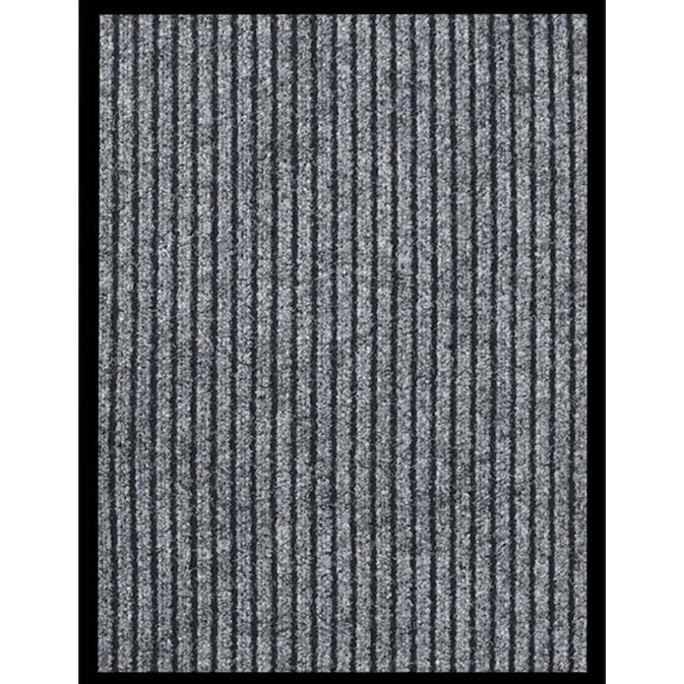 vidaXL Deurmat 40x60 cm gestreept grijs
