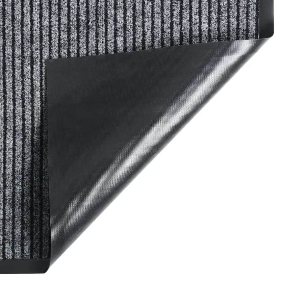 vidaXL Deurmat 40x60 cm gestreept grijs
