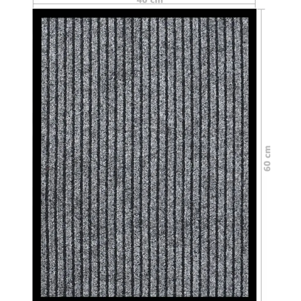vidaXL Deurmat 40x60 cm gestreept grijs