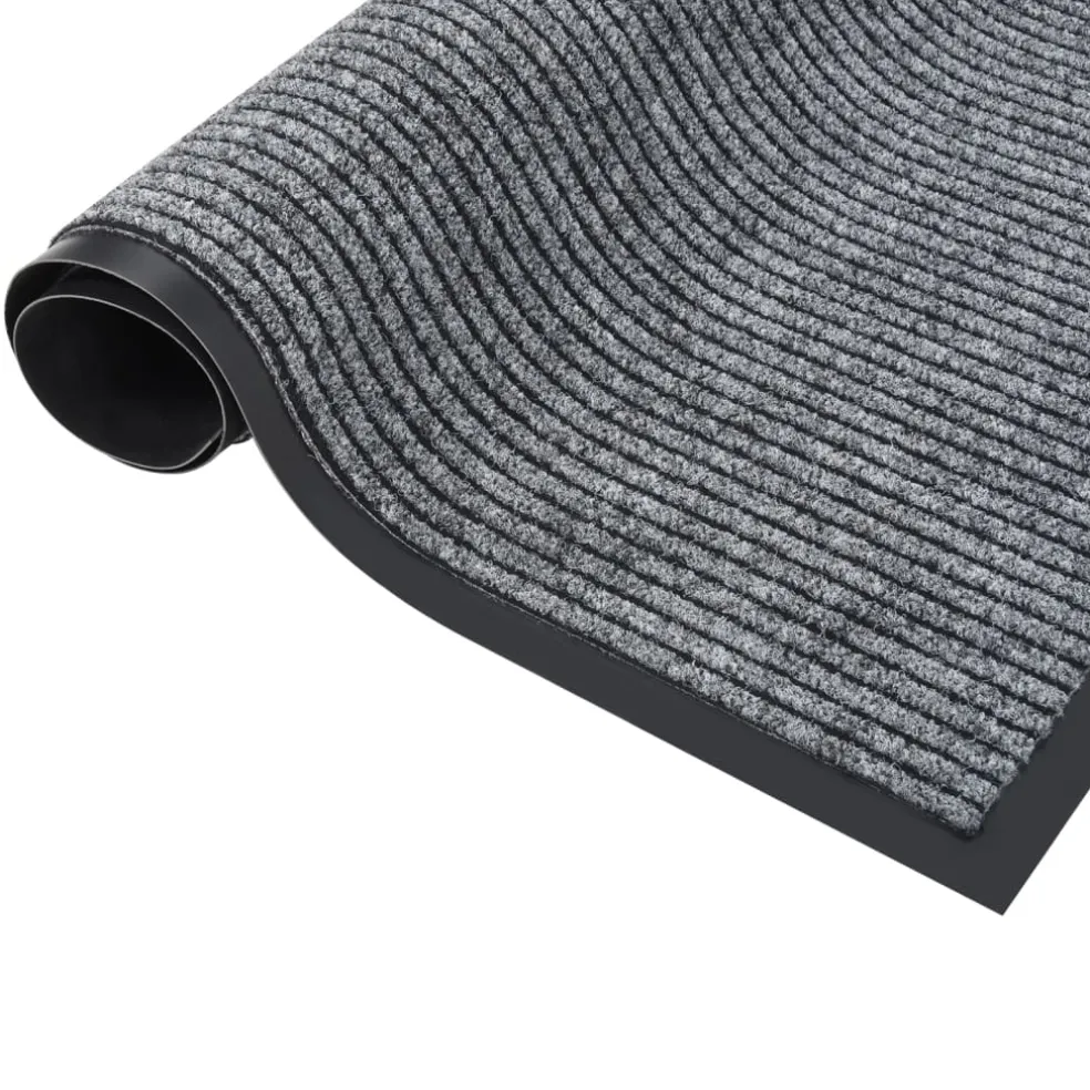 vidaXL Deurmat 40x60 cm gestreept grijs