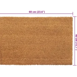 vidaXL Deurmat 40x60 cm getufte kokosvezel naturel