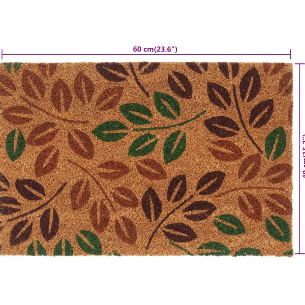 vidaXL Deurmat 40x60 cm getufte kokosvezel naturel