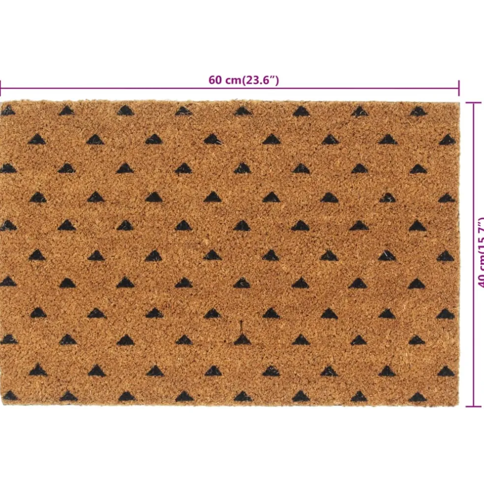 vidaXL Deurmat 40x60 cm getufte kokosvezel naturel