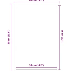 vidaXL Deurmat 40x60 cm grijs