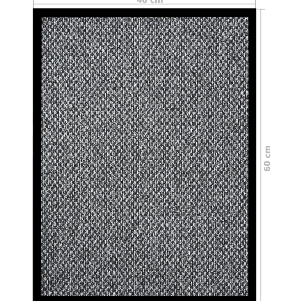vidaXL Deurmat 40x60 cm grijs
