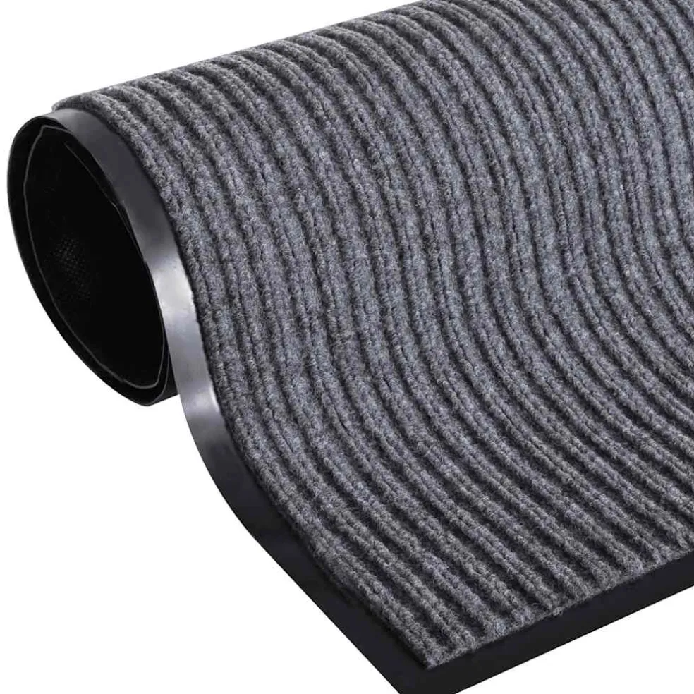 vidaXL Deurmat 90x60 cm PVC grijs
