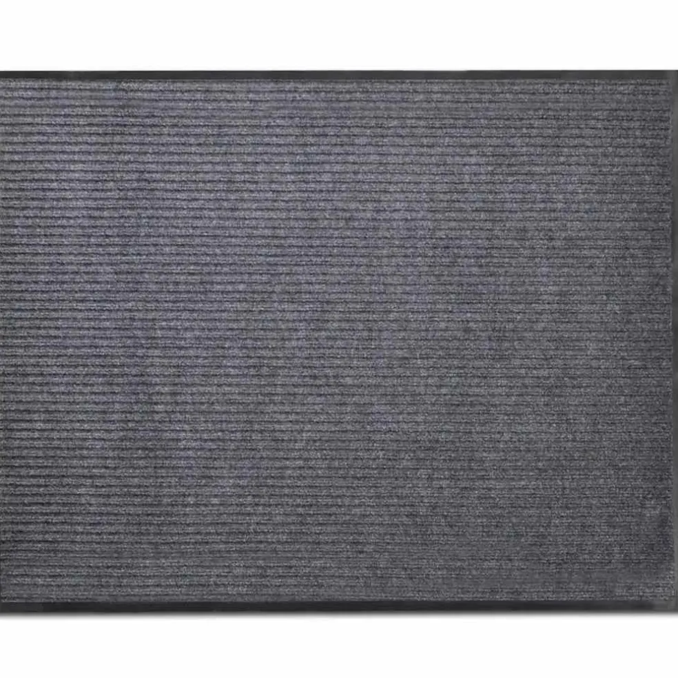 vidaXL Deurmat 90x60 cm PVC grijs