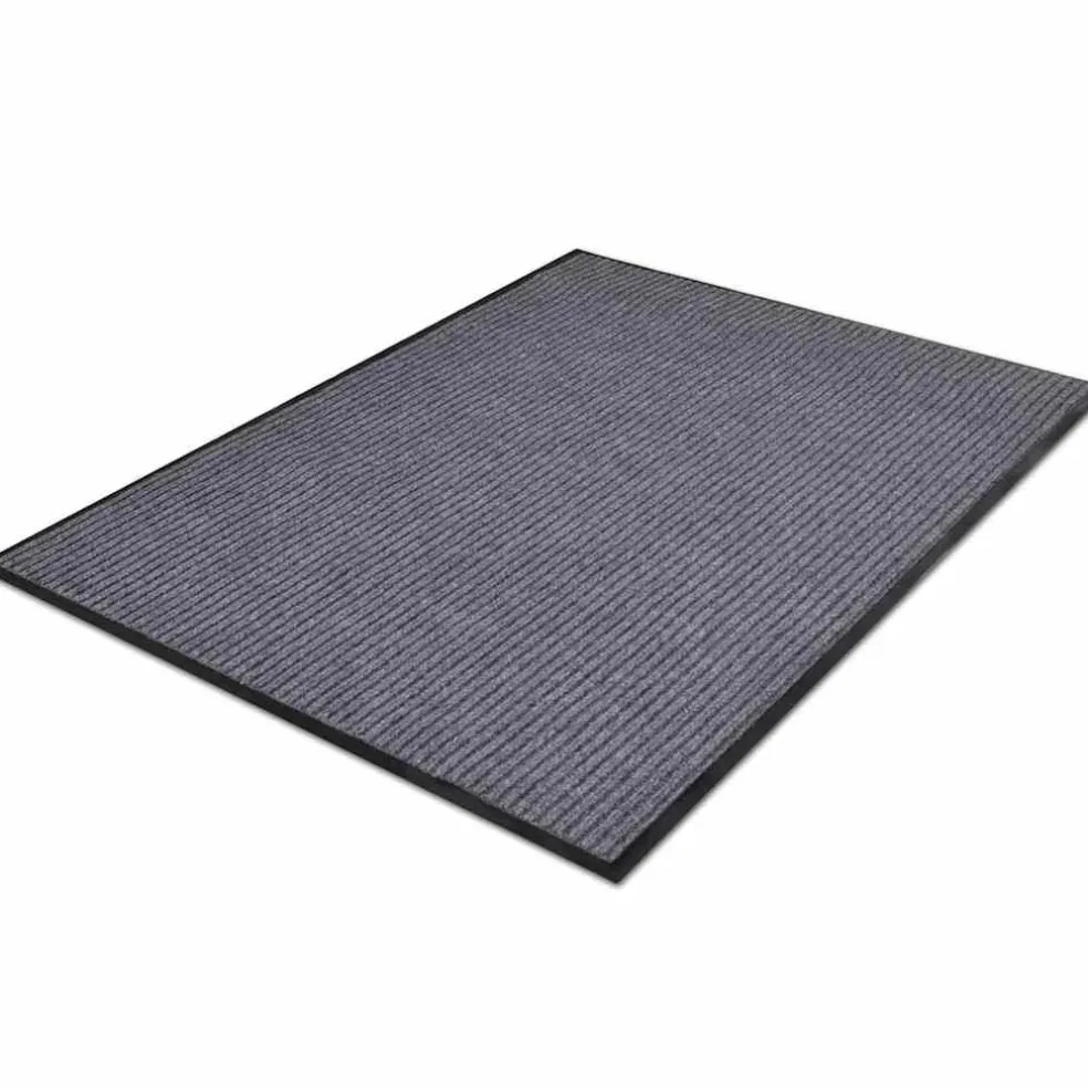 vidaXL Deurmat 90x60 cm PVC grijs