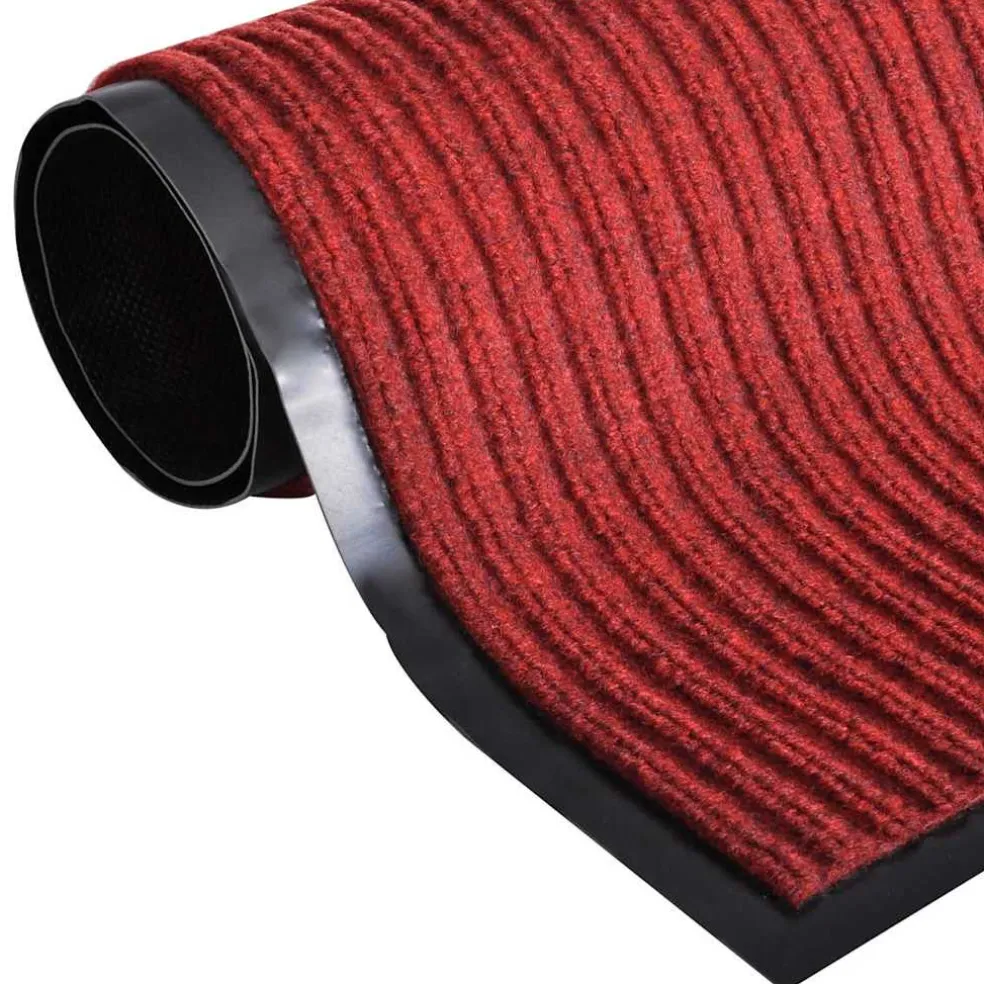 vidaXL Deurmat 90x120 cm PVC rood