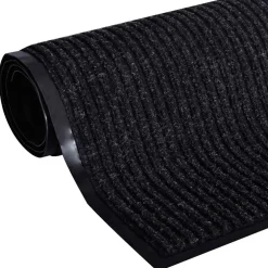 vidaXL Deurmat 90x60 cm PVC zwart