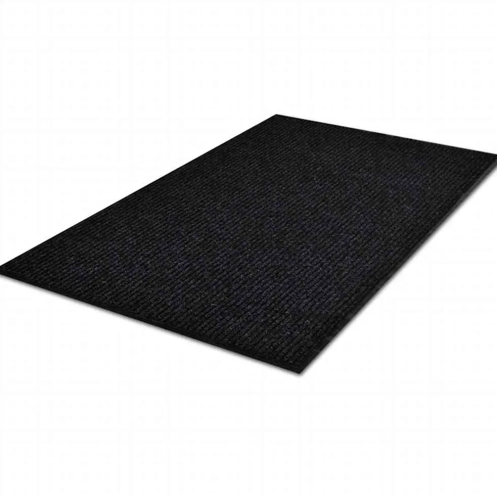 vidaXL Deurmat 90x60 cm PVC zwart