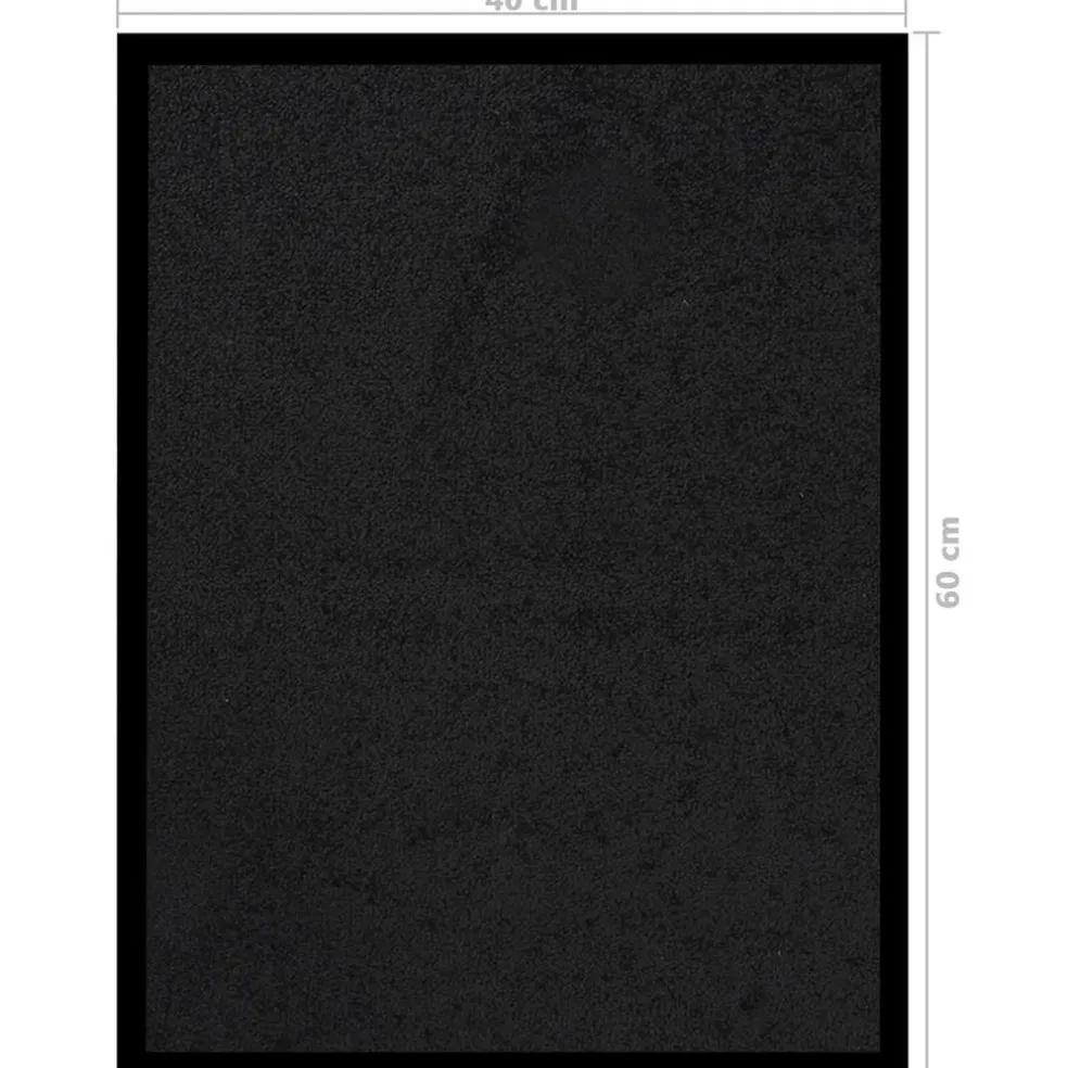 vidaXL Deurmat 40x60 cm zwart