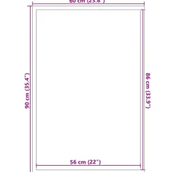 vidaXL Deurmat 60x90 cm zwart