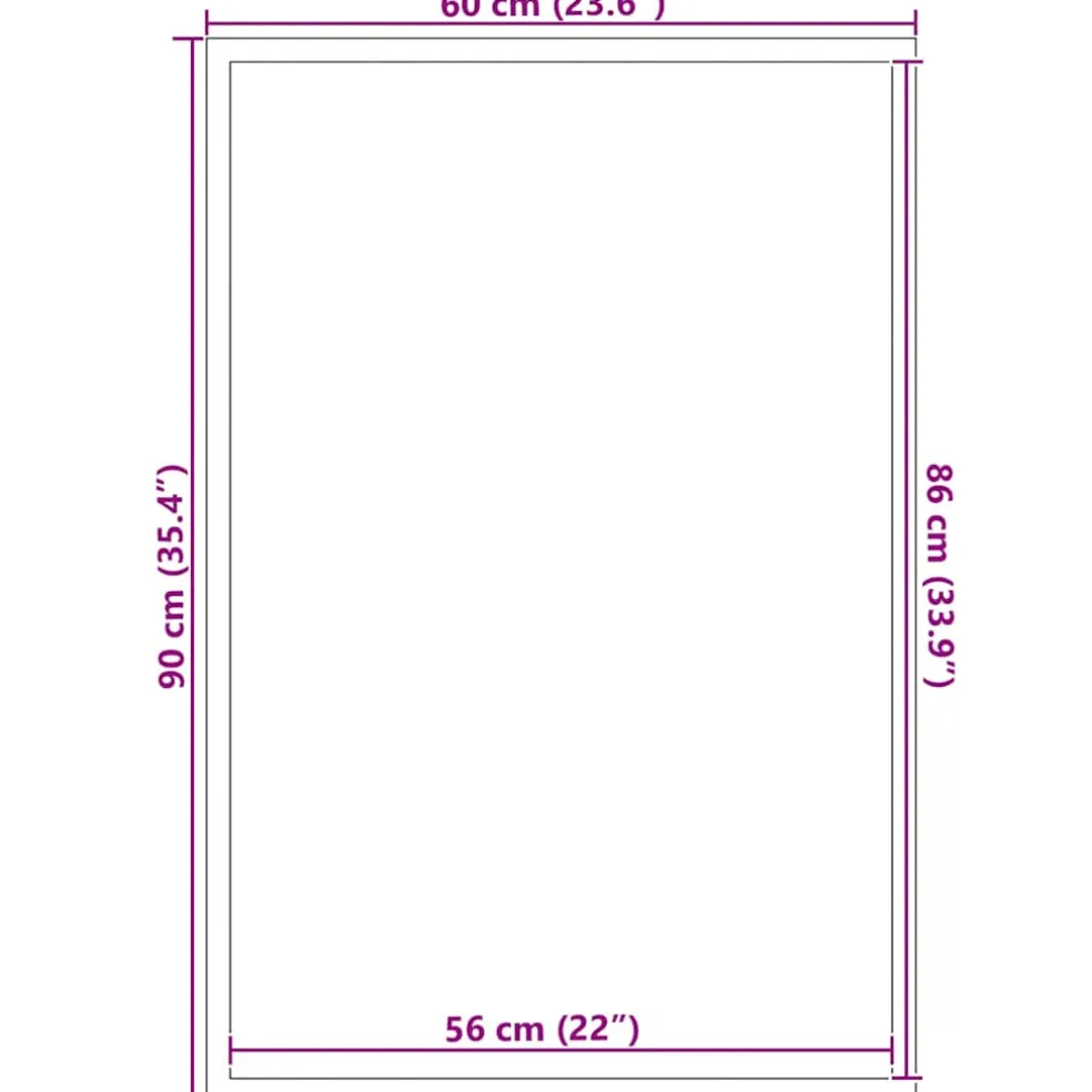 vidaXL Deurmat 60x90 cm zwart