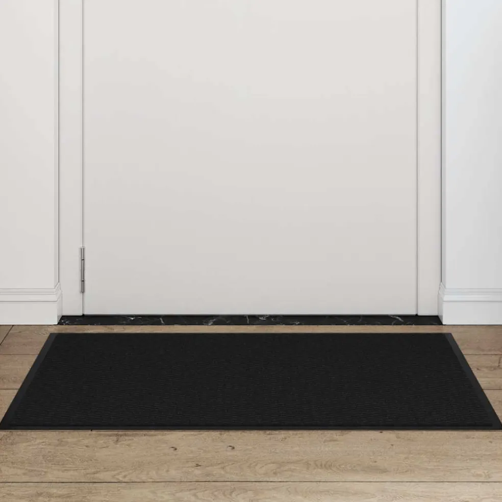 vidaXL Deurmat 60x90 cm zwart