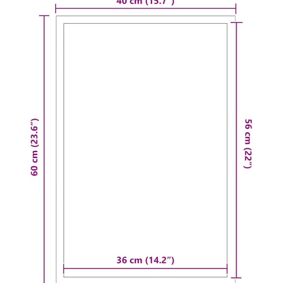 vidaXL Deurmat 40x60 cm zwart