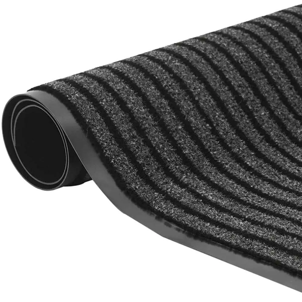 vidaXL Deurmat Zwart 60 x 90 cm Polypropyleen
