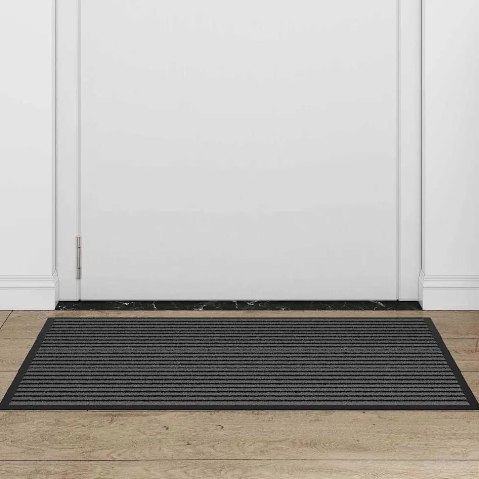 vidaXL Deurmat Zwart 60 x 90 cm Polypropyleen
