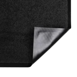 vidaXL Deurmat Zwart 60 x 80 x 1.2 cm Teddy Stof