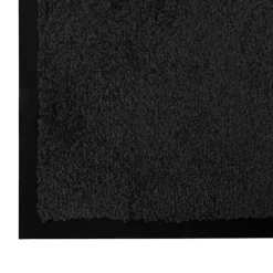 vidaXL Deurmat Zwart 60 x 80 x 1.2 cm Teddy Stof