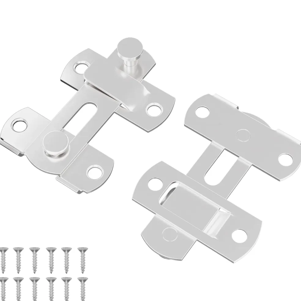 vidaXL Deurslot 2 st Zilver 70 x 8 mm Staal