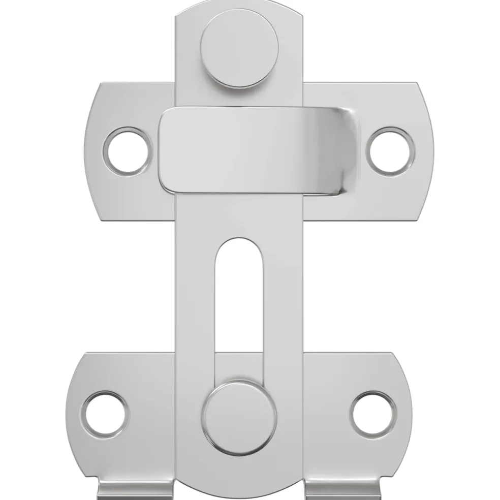 vidaXL Deurslot 2 st Zilver 70 x 8 mm Staal