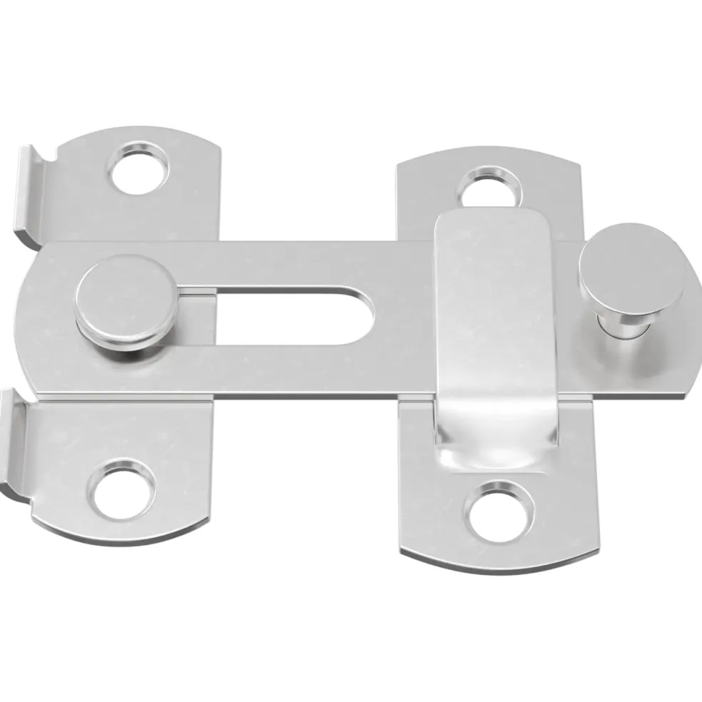 vidaXL Deurslot 2 st Zilver 70 x 8 mm Staal