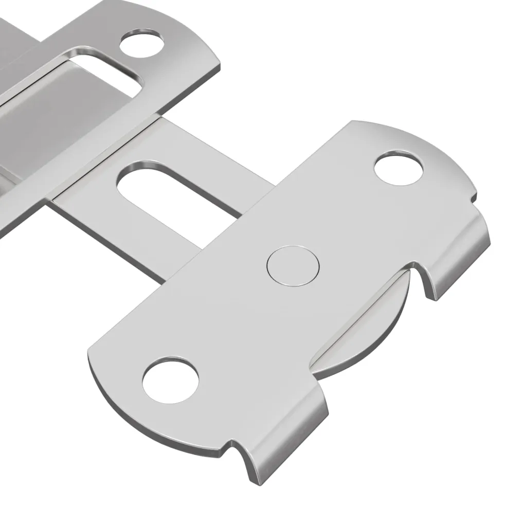 vidaXL Deurslot 2 st Zilver 70 x 8 mm Staal