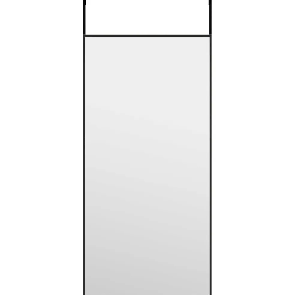 vidaXL Deurspiegel 30x60 cm glas en aluminium zwart