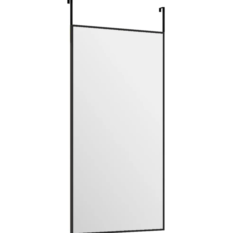 vidaXL Deurspiegel 30x60 cm glas en aluminium zwart