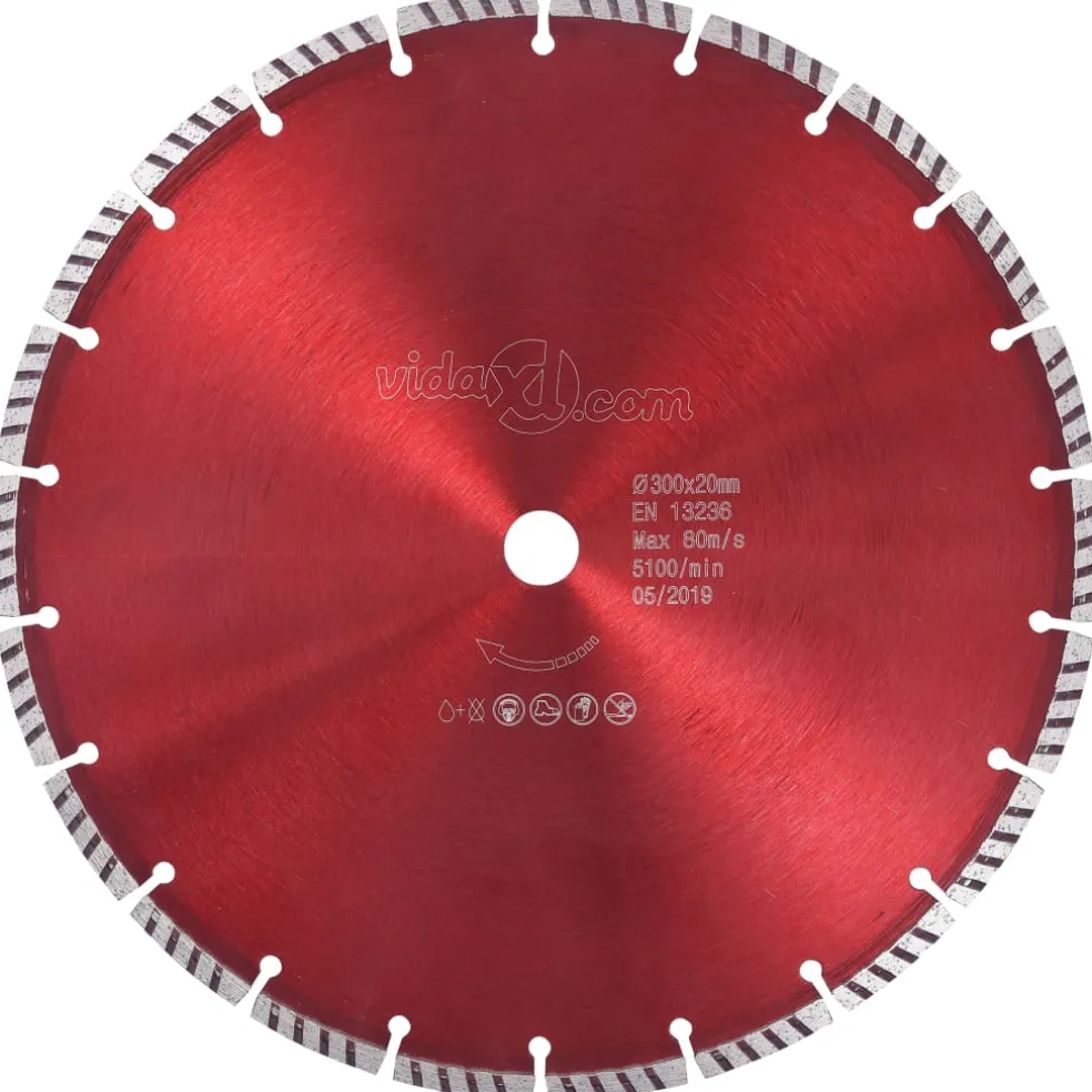 vidaXL Diamantzaagblad met turbo 300 mm staal