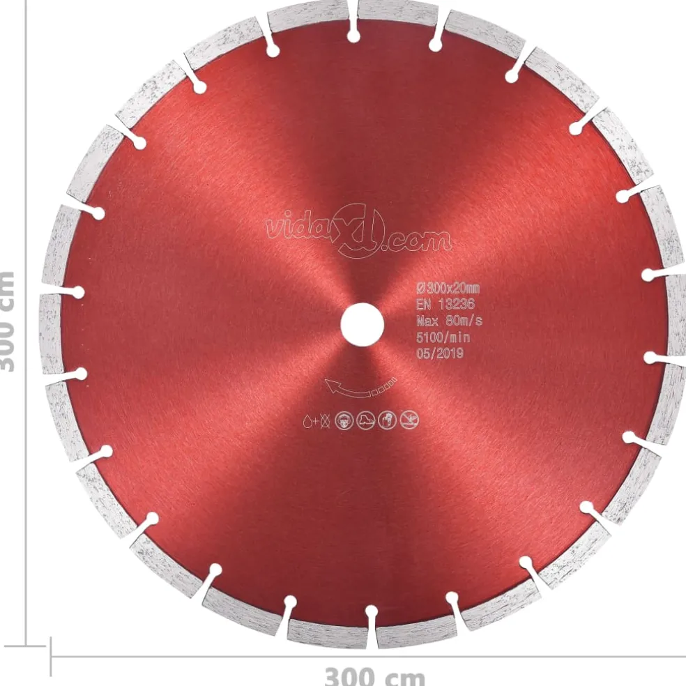 vidaXL Diamantzaagblad 300 mm staal