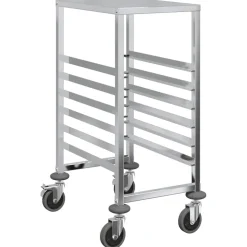 vidaXL Dienbladenwagen met 6 GN-bakken 39x55x87 cm roestvrij staal