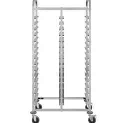 vidaXL Dienbladenwagen met 32 GN-bakken 75x55x162,5 cm roestvrij staal